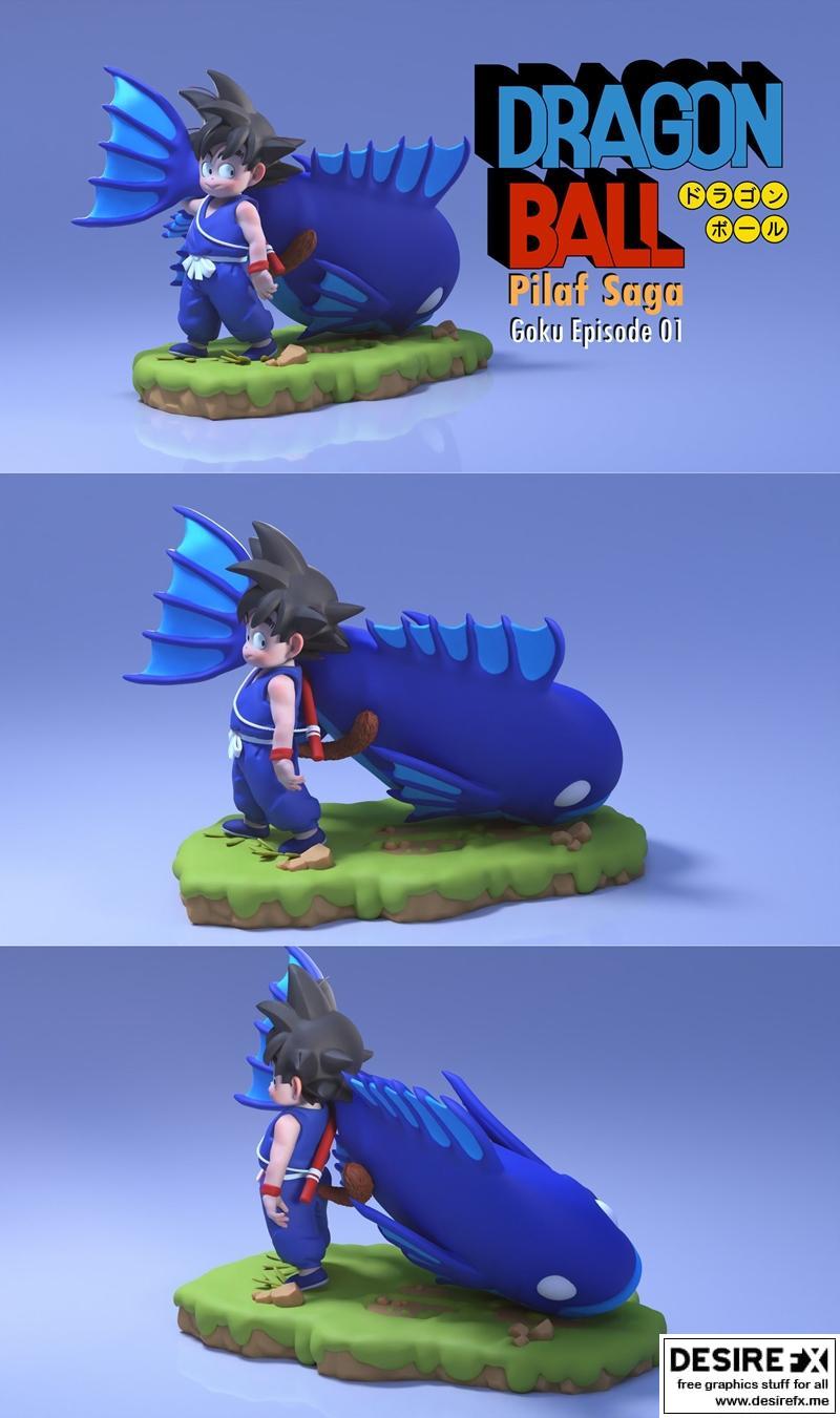 龙珠：悟空菠菜篇 3D打印模型|Goku – Pilaf Saga – Episode 01 – Dragon Ball – 3D Print Model STL
