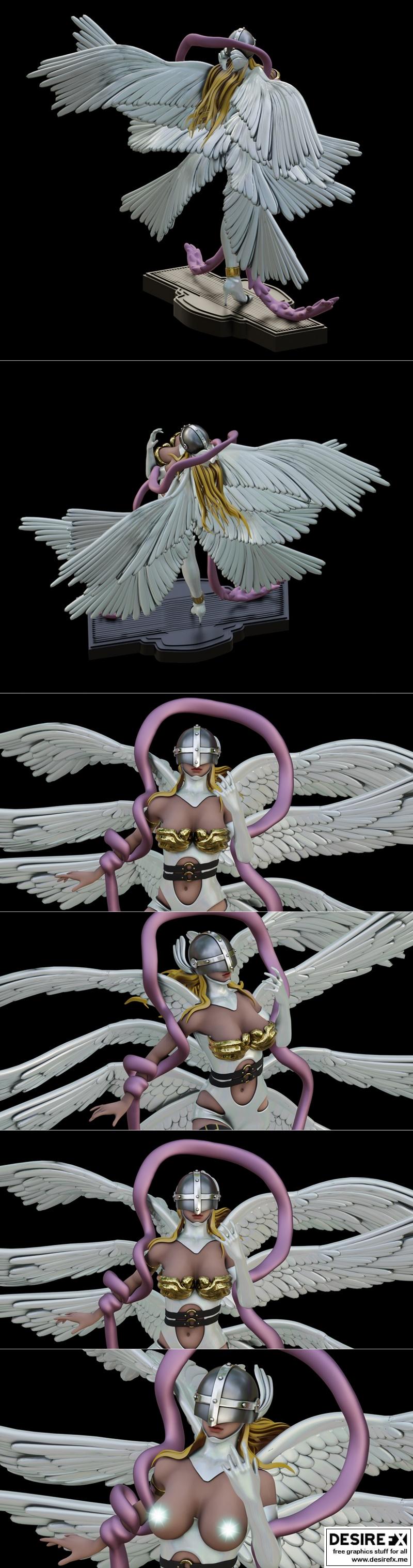 Digimon天使女性 3D打印模型|PgGasta – Digimon AngelWomon – 3D Print Model STL
