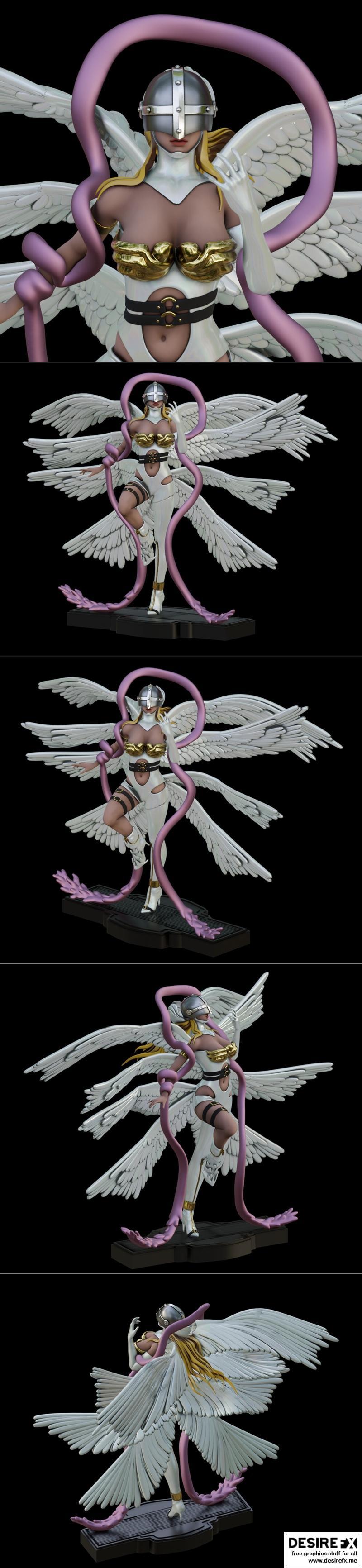 Digimon天使女性 3D打印模型|PgGasta – Digimon AngelWomon – 3D Print Model STL
