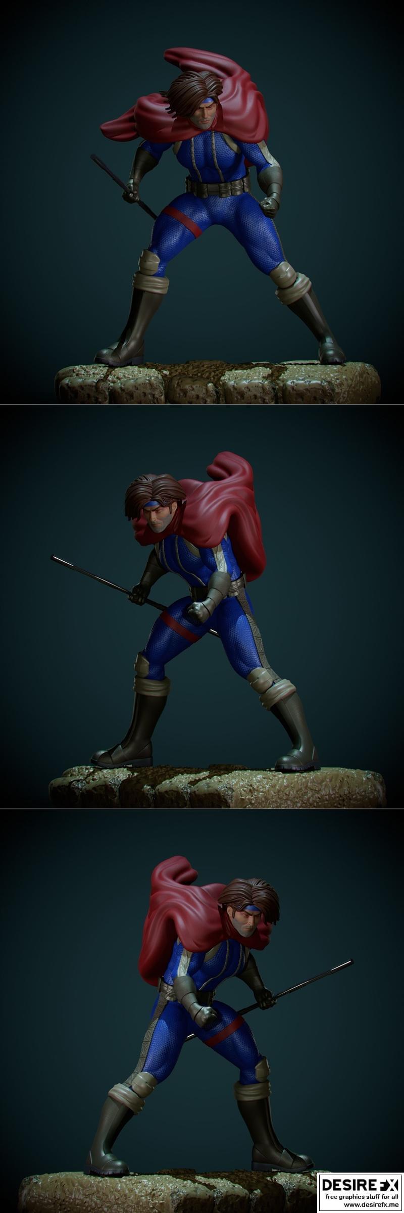 Gambit - 末日之岁 - 3D打印模型|Gambit – Age of Apocalypse – 3D Print Model STL