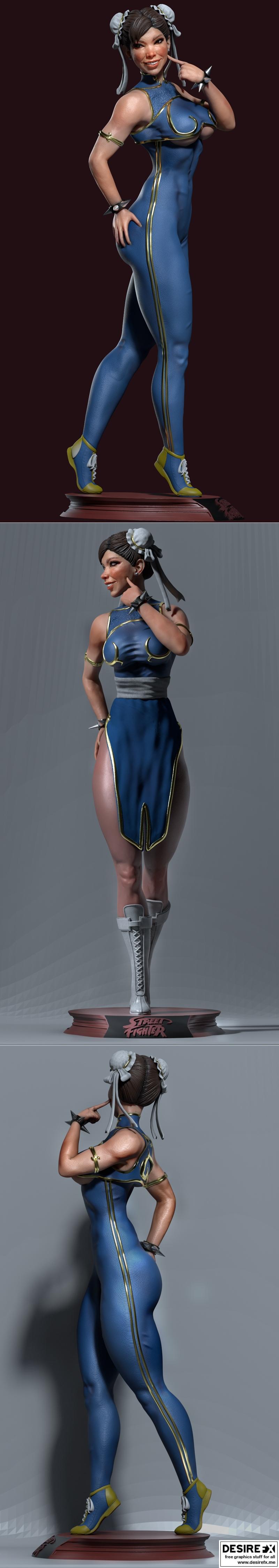 Ca 3D工作室 - 铁拳少女春丽 - 3D打印模型|Ca 3d Studios – Chun Li – 3D Print Model STL