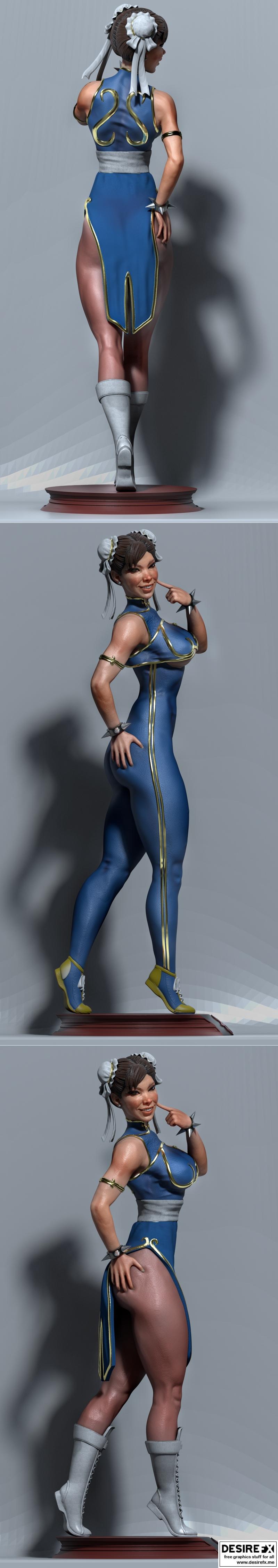 Ca 3D工作室 - 铁拳少女春丽 - 3D打印模型|Ca 3d Studios – Chun Li – 3D Print Model STL