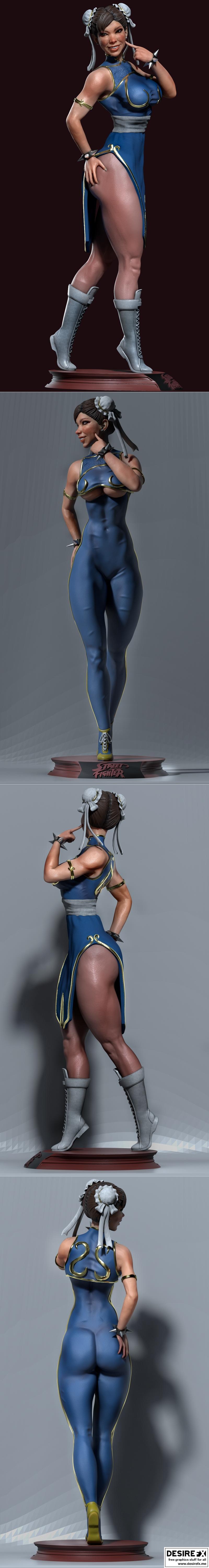 Ca 3D工作室 - 铁拳少女春丽 - 3D打印模型|Ca 3d Studios – Chun Li – 3D Print Model STL