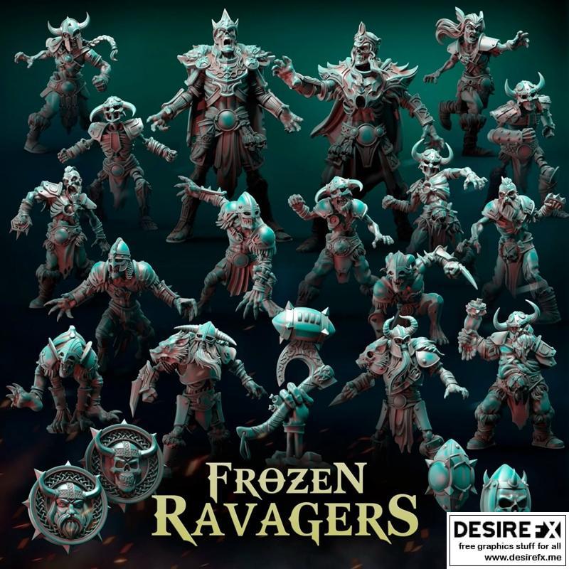 Punga迷你模型——冰封掠夺者3D打印雕塑|Punga Miniatures – Frozen Ravagers – 3D Print Model STL