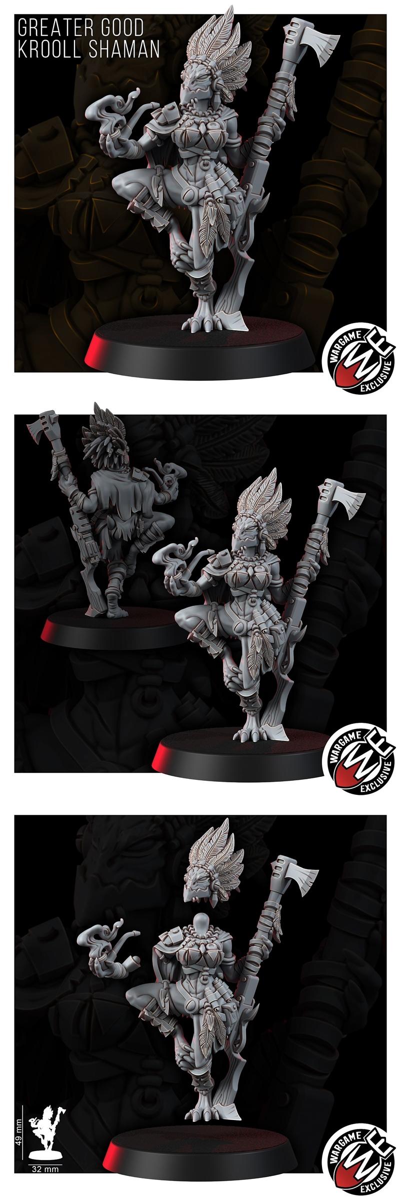 好心人Krooll Shaman 3D打印模型|Greater Good Krooll Shaman – 3D Print Model STL