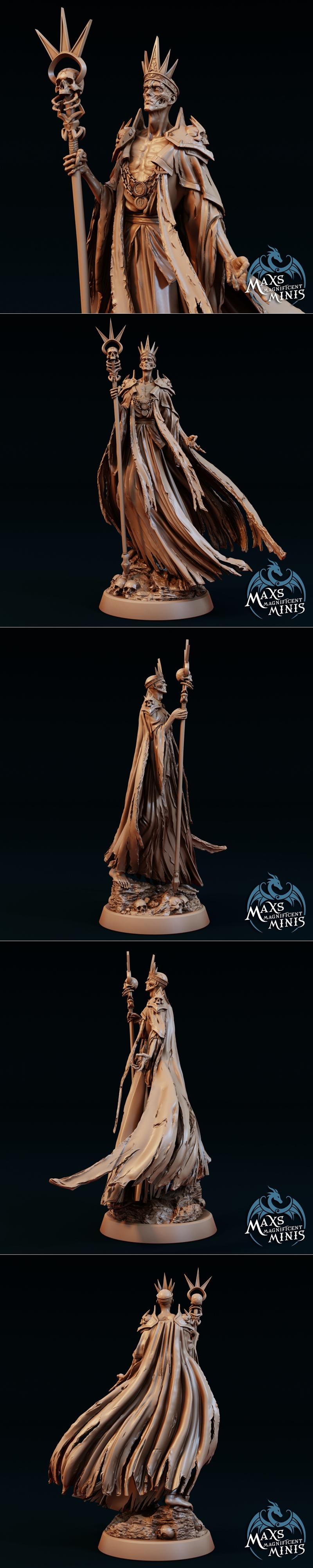 Anderoth，不死之王——3D打印模型|Anderoth, the Deathless King – Lich – 3D Print Model STL