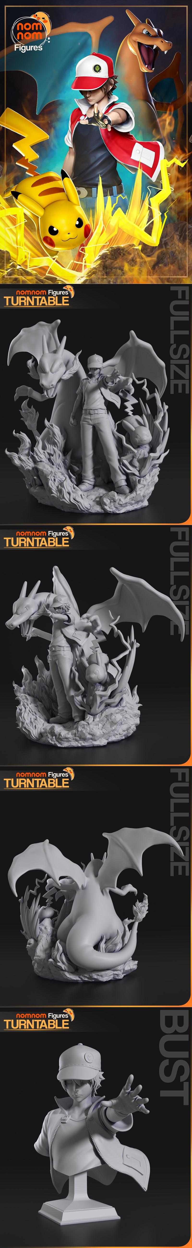 红色宝可梦3D打印模型|Nomnom Figures – Red – Pokemon – 3D Print Model STL