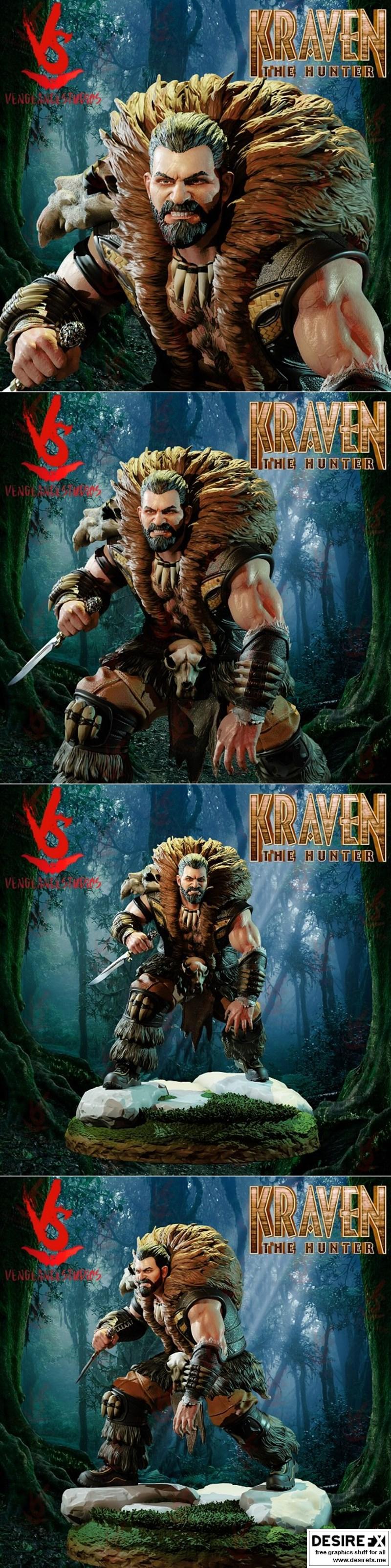 Vengeancestudios旗下3D打印模型：Kraven角色精摹版|Vengeancestudios – Kraven – 3D Print Model STL