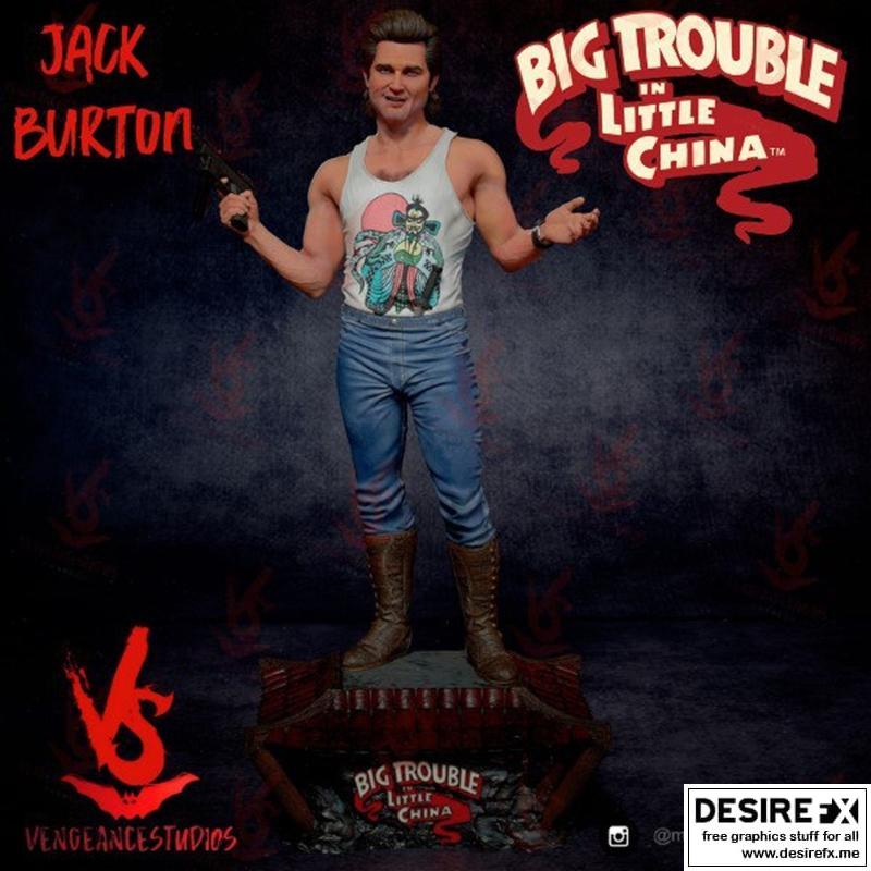 杰克·伯顿 《小鬼大闹中国》3D打印模型|Vengeancestudios – Jack Burton – Big Trouble In Little China – 3D Print Model STL