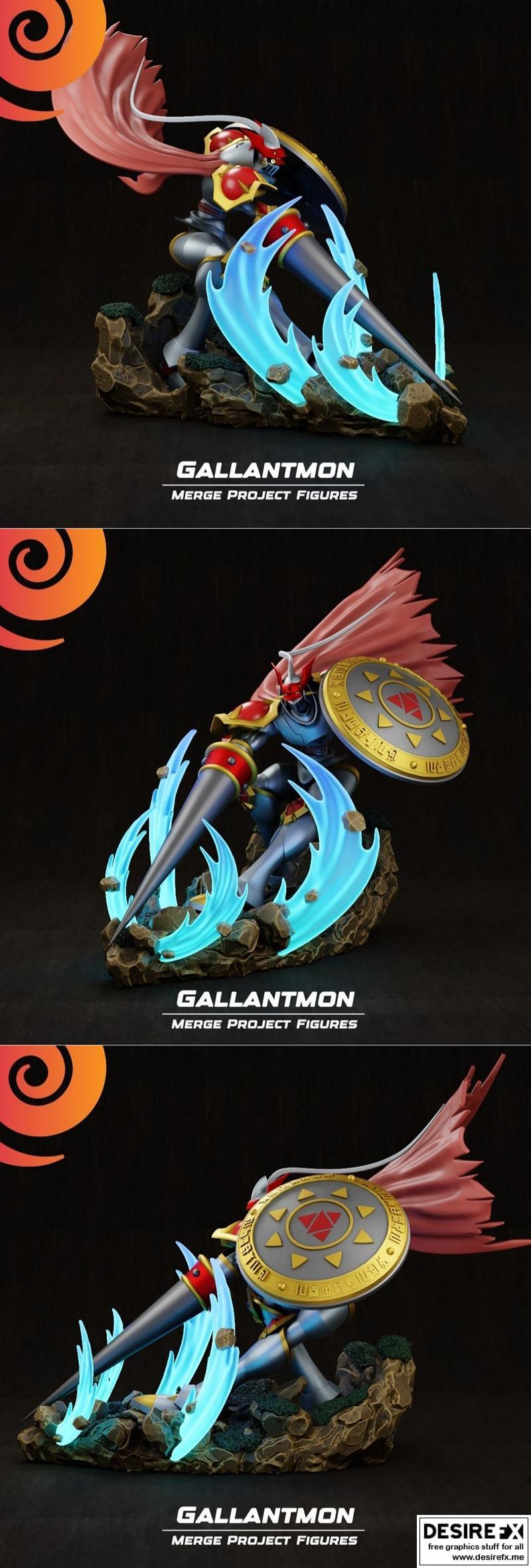 融合项目模型 - 高傲之光 - 高傲之光3D打印模型|Merge Project Figures – Gallantmon – 3D Print Model STL