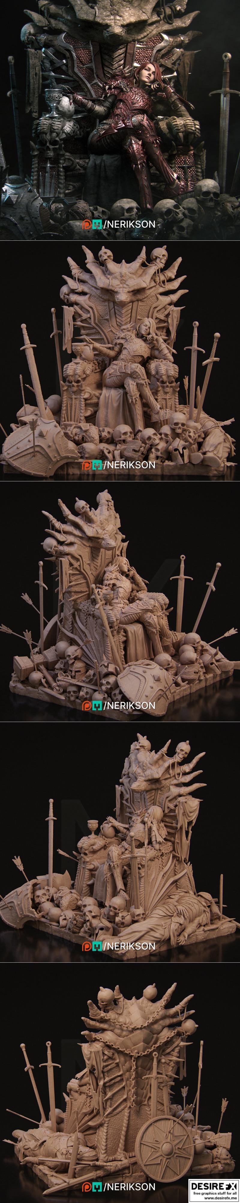 Nerikson 旗下作品《Aleehra the Dragon Knight》3D打印模型|Nerikson – Aleehra the Dragon Knight – 3D Print Model STL