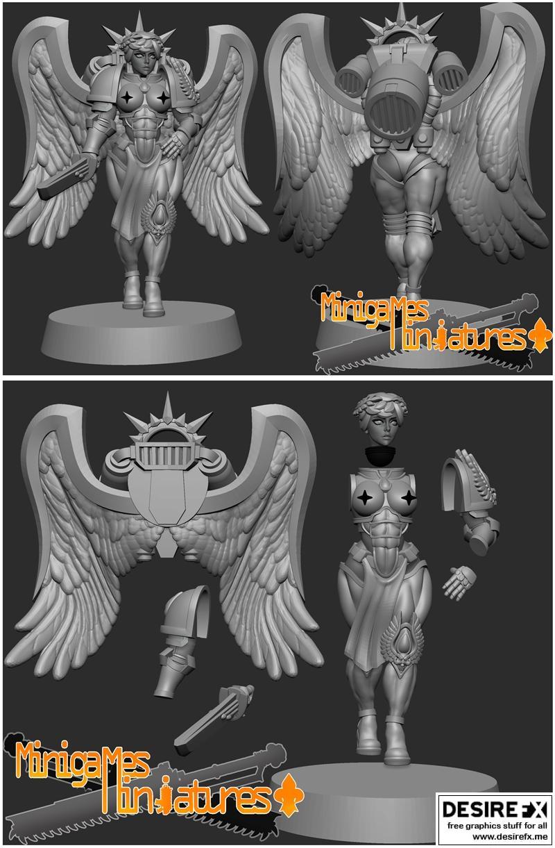 《血色卫士立姿 3D打印模型》|Minigames Miniatures – Sanguinary Guard Pose 1 – January 2023 – 3D Print Model STL
