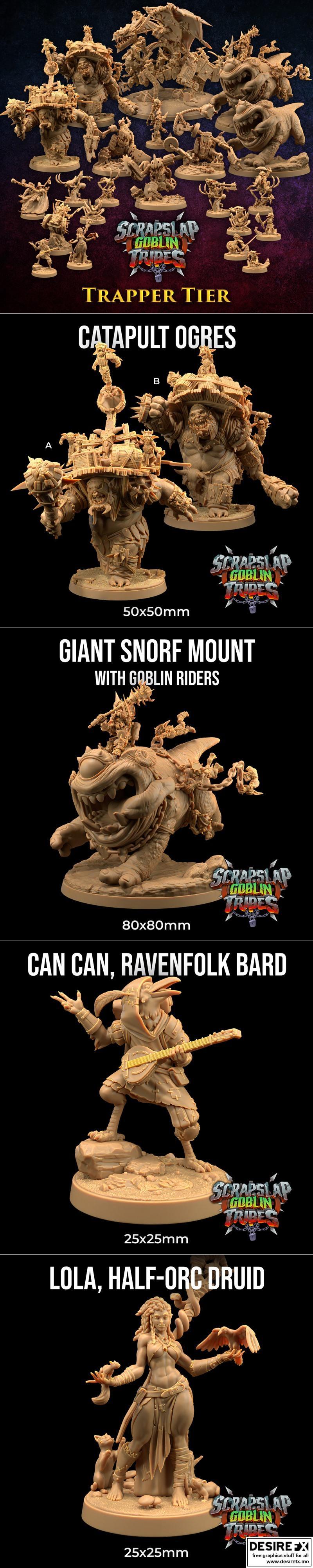 龙捕手旅舍——废料 slap 剪刀族部落——捕手等级 3D打印模型|The Dragon Trappers Lodge – Scrap Slap Goblin Tribes – Trapper Tier – 3D Print Model STL