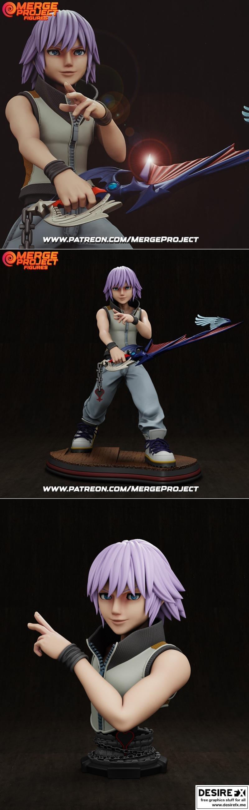 融合项目模型 - 瑞克 - 3D打印雕塑|Merge Project Figures – Riku – 3D Print Model STL