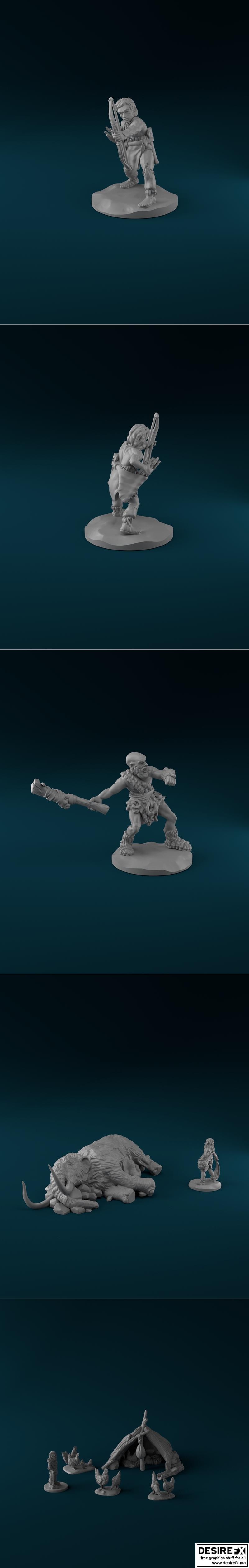 StoneAxe迷你模型——《防线》3D打印雕塑|StoneAxe Miniatures – The Rampart – 3D Print Model STL