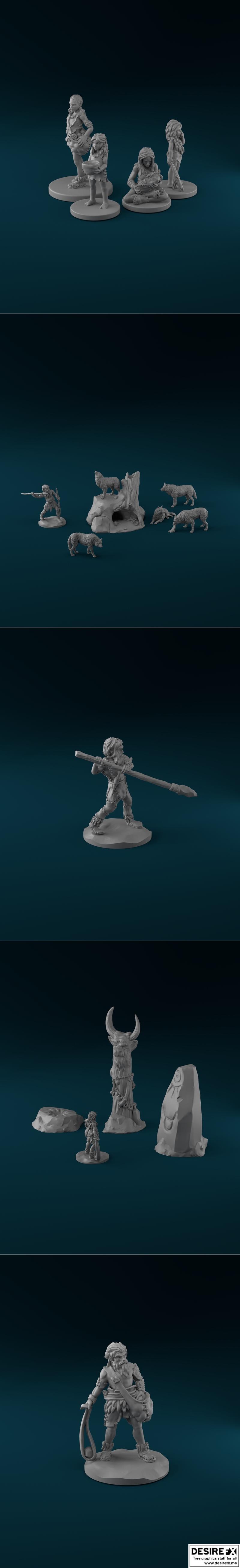 StoneAxe迷你模型——《防线》3D打印雕塑|StoneAxe Miniatures – The Rampart – 3D Print Model STL
