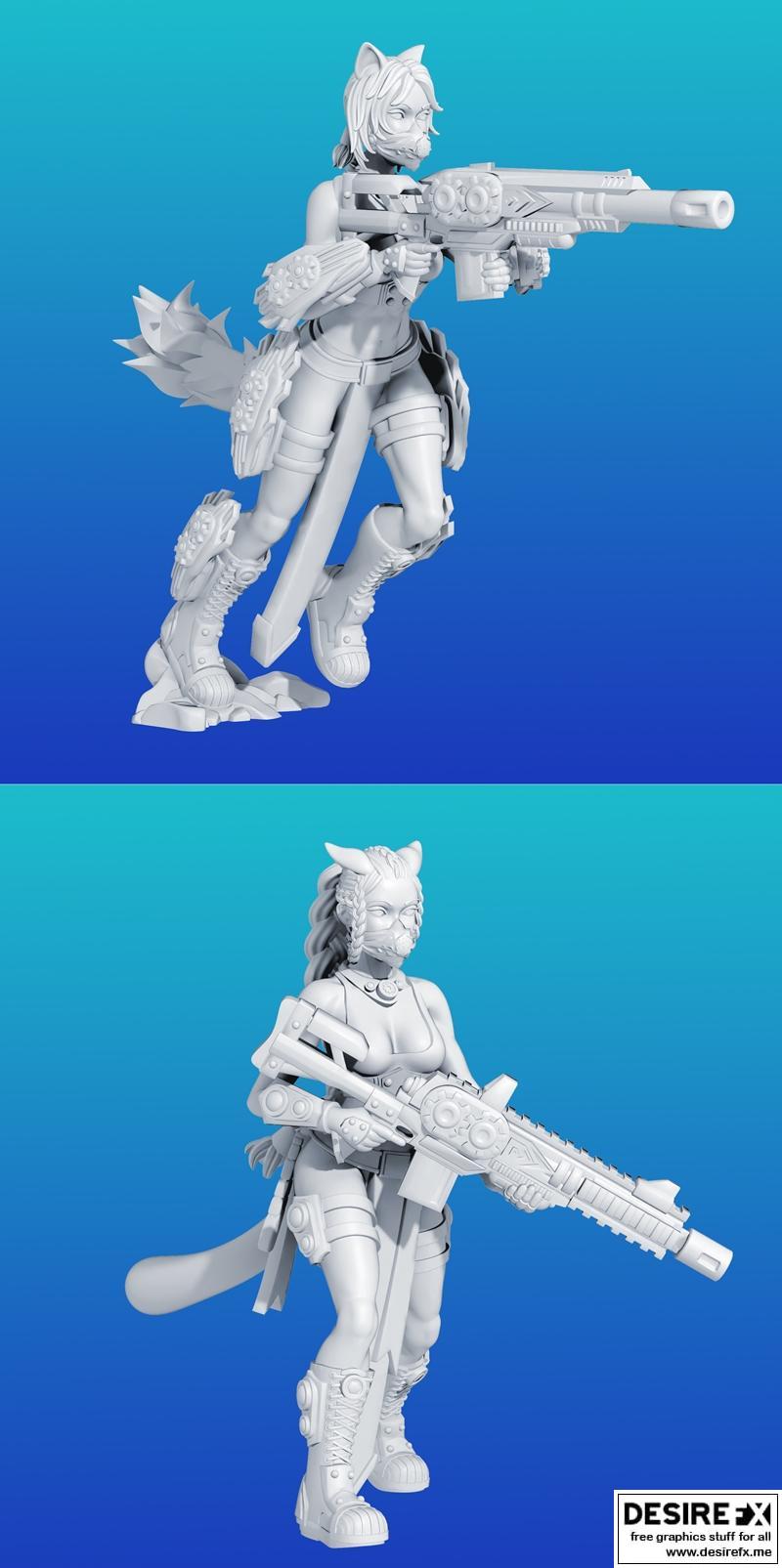 极光先锋——P03 HV 03与P03 HV 04霰弹枪3D打印模型|Aurora Vanguard – Rifle Troops P03 HV 03 and Rifle Troops P03 HV 04 – 3D Print Model STL