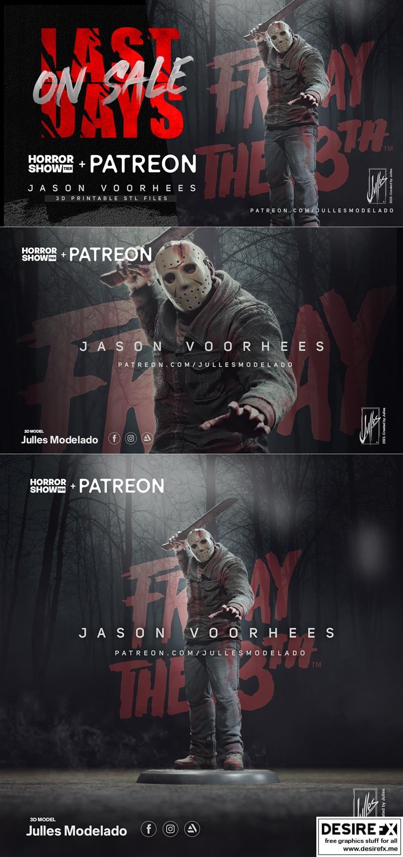 Julles模型工作室 - 3D打印 - 詹森·弗雷希斯角色模型|Julles Modelado – Jason Voorhees – 3D Print Model STL