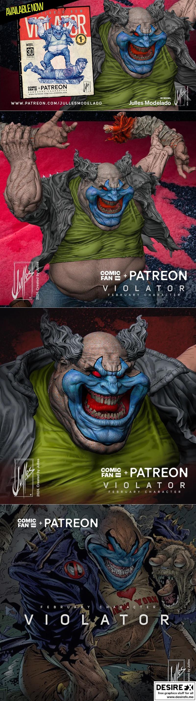 Julles模型设计 - Violator - 3D打印雕塑模型|Julles Modelado – Violator – 3D Print Model STL