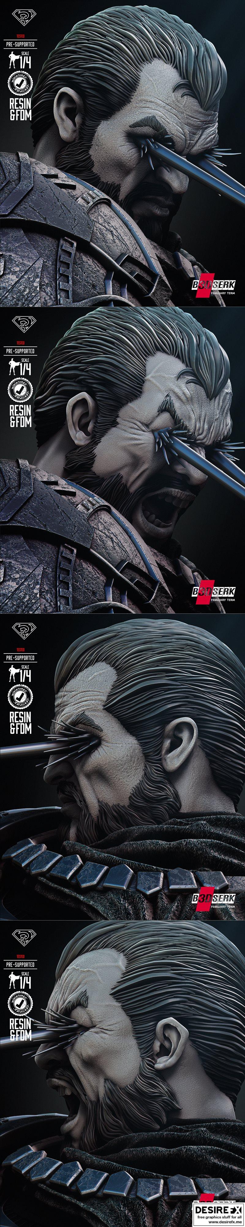B3DSERK 全息战神Zod 3D打印模型|B3DSERK – Zod Bust – 3D Print Model STL
