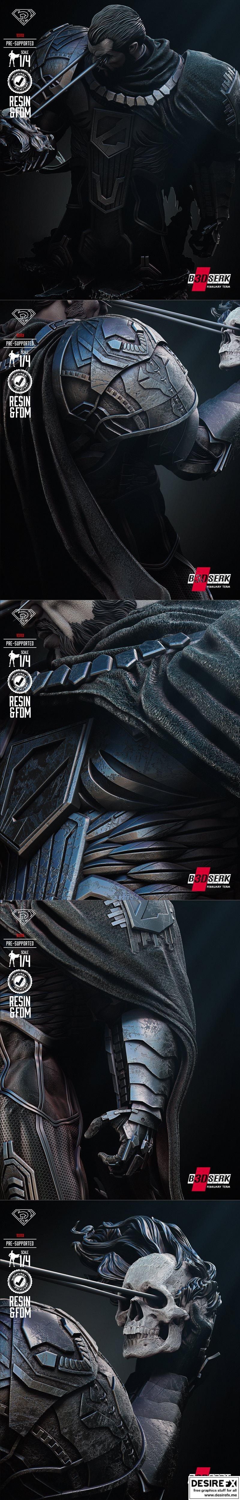 B3DSERK 全息战神Zod 3D打印模型|B3DSERK – Zod Bust – 3D Print Model STL