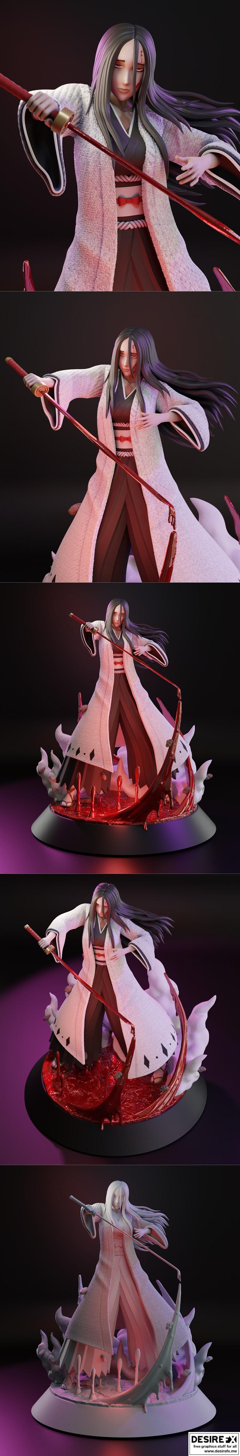 LionRealm Studio - 未亡人Retsu - 3D打印模型|LionRealm Studio – Retsu Unohana – 3D Print Model STL