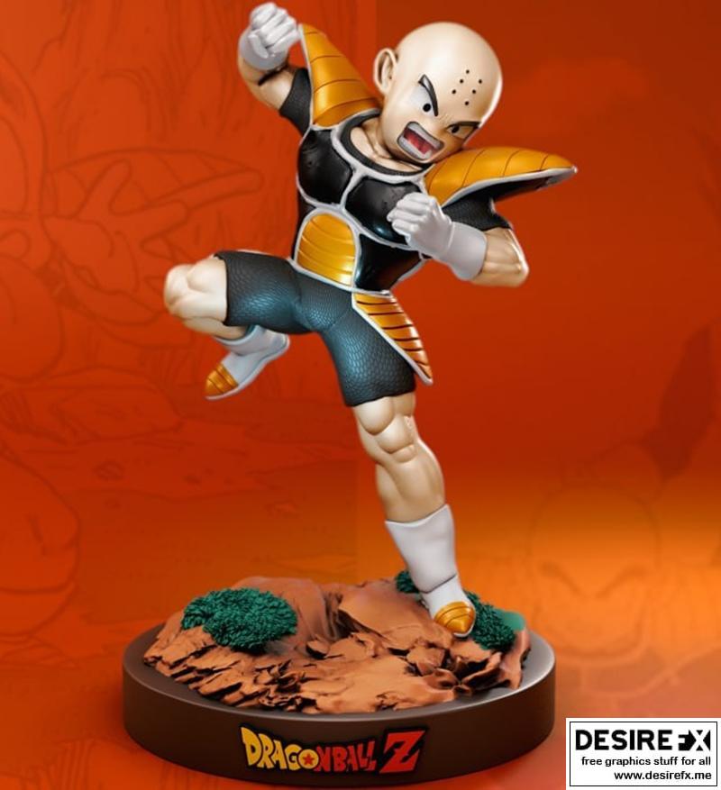龙珠 - 克林 - 3D打印模型|Dragon Ball – krillin 2 – 3D Print Model STL
