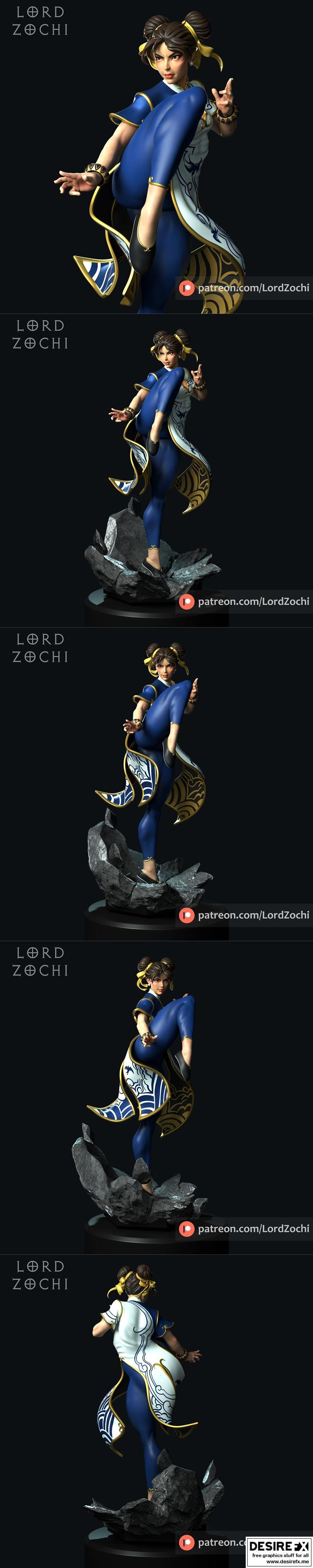 洛德·卓奇 慕容丽 3D打印模型|Lord Zochi – Chun Li – 3D Print Model STL