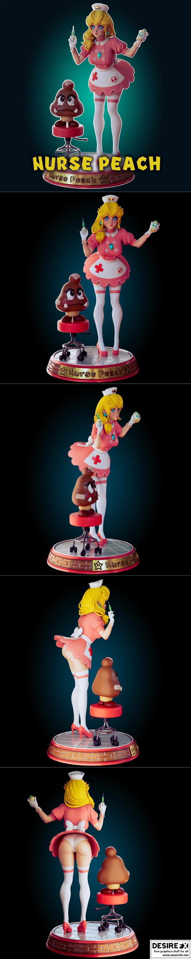 Rhu官邸护士佩奇 3D打印模型|Officer Rhu – Nurse Peach – 3D Print Model STL