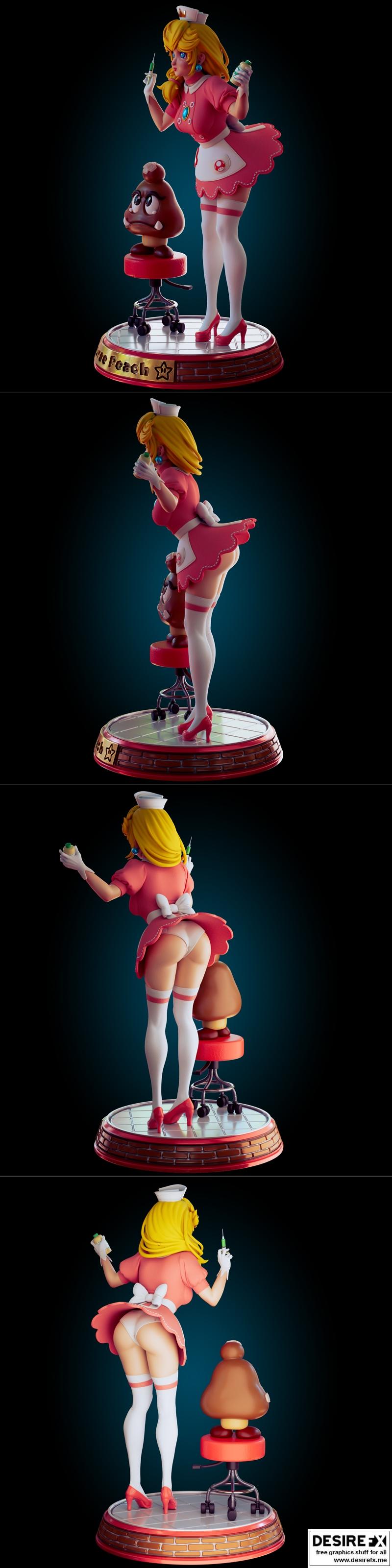 Rhu官邸护士佩奇 3D打印模型|Officer Rhu – Nurse Peach – 3D Print Model STL