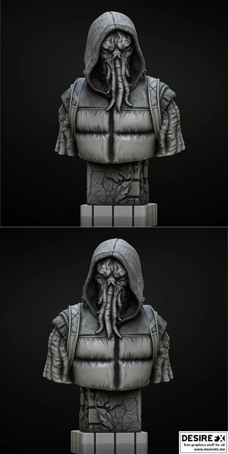 城市怪兽泰坦——3D打印模型|Urban Cthulhu bust – 3D Print Model STL