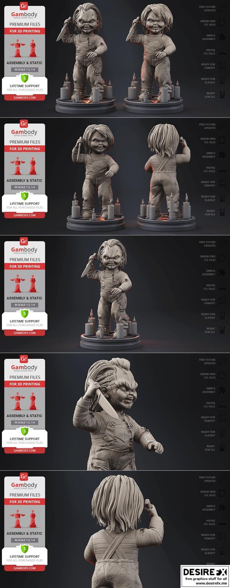 Gambody - 3D打印模型 - 《楚克》|Gambody – Chucky – 3D Print Model STL