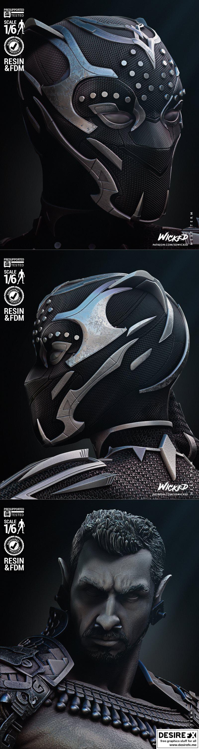 黑豹与娜摩主题3D打印模型|WICKED – Black Panther and Namor Diorama – 3D Print Model STL