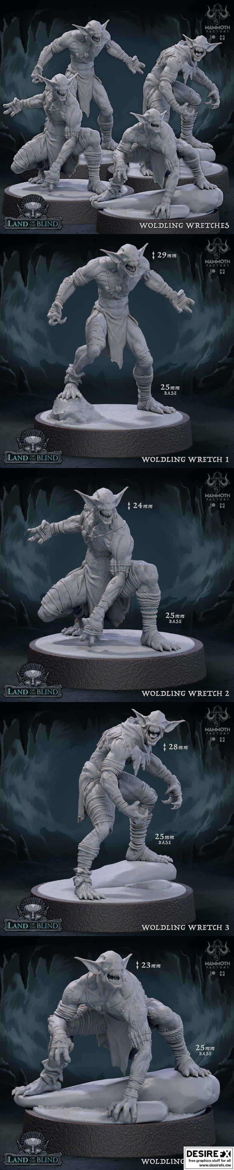 Worldling Wretches - 3D打印模型：异界扭曲生物造型设计|Woldling Wretches – 3D Print Model