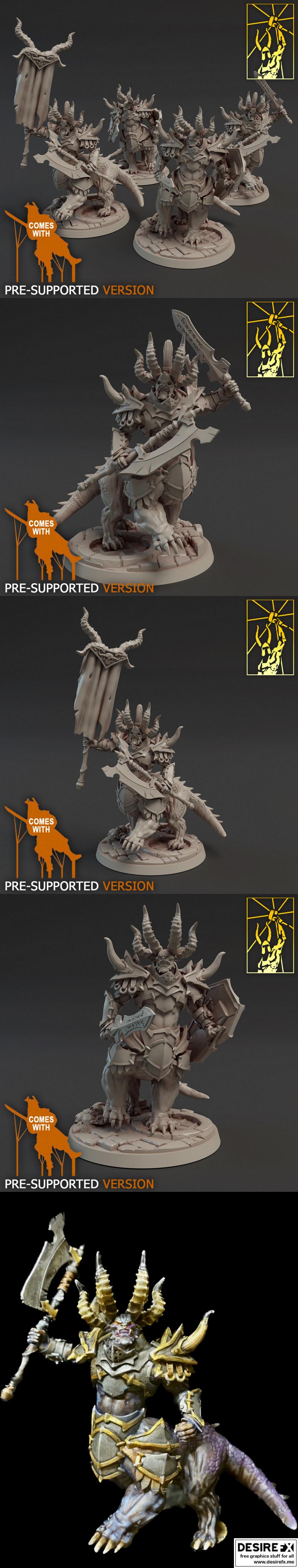 深渊战骑——3D打印模型|Daemon Beast Cavalry – 3D Print Model