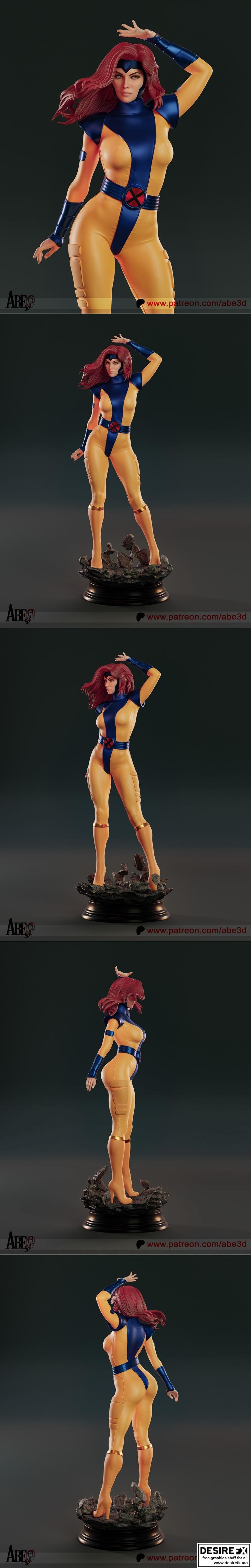 Abe3D - 金刚狼 - 3D打印模型|Abe3D – Jean Grey – 3D Print Model STL