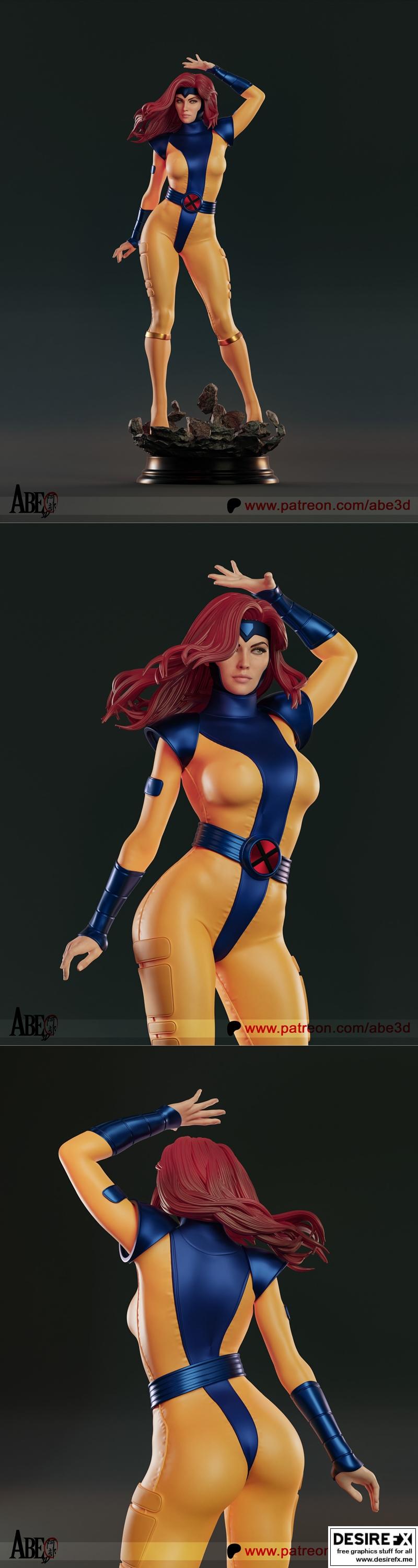Abe3D - 金刚狼 - 3D打印模型|Abe3D – Jean Grey – 3D Print Model STL