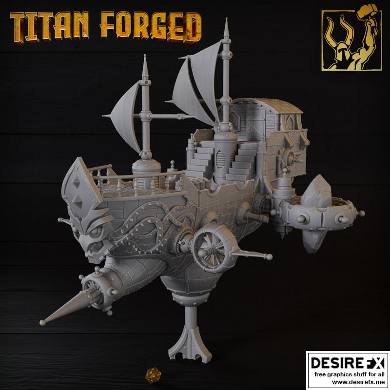 钛铸之舰——加伦3D打印模型|Titan Forged – Galleon – 3D Print Model