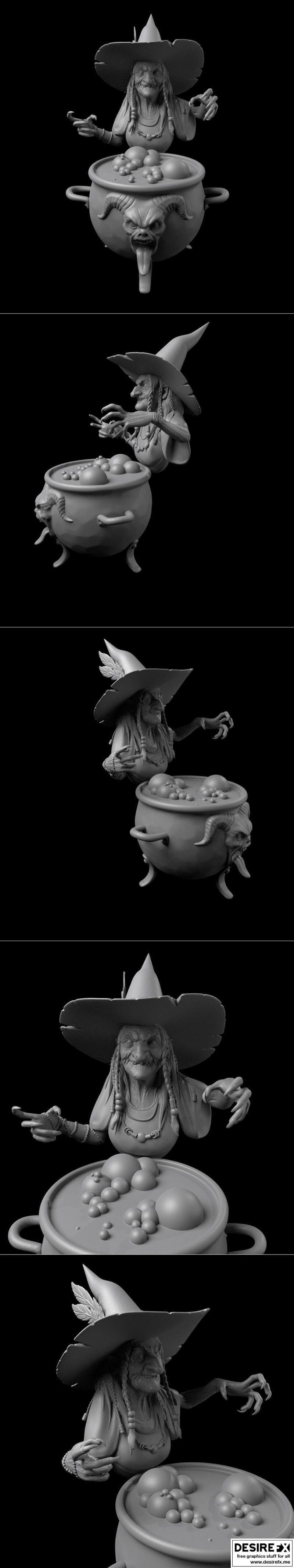 炼金术锅 – 3D打印模型|Witch cauldron – 3D Print Model STL