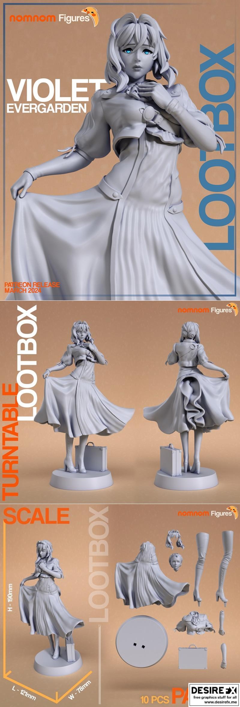 Nomnom Figures – Violet Evergarden – 3D Print Model STL