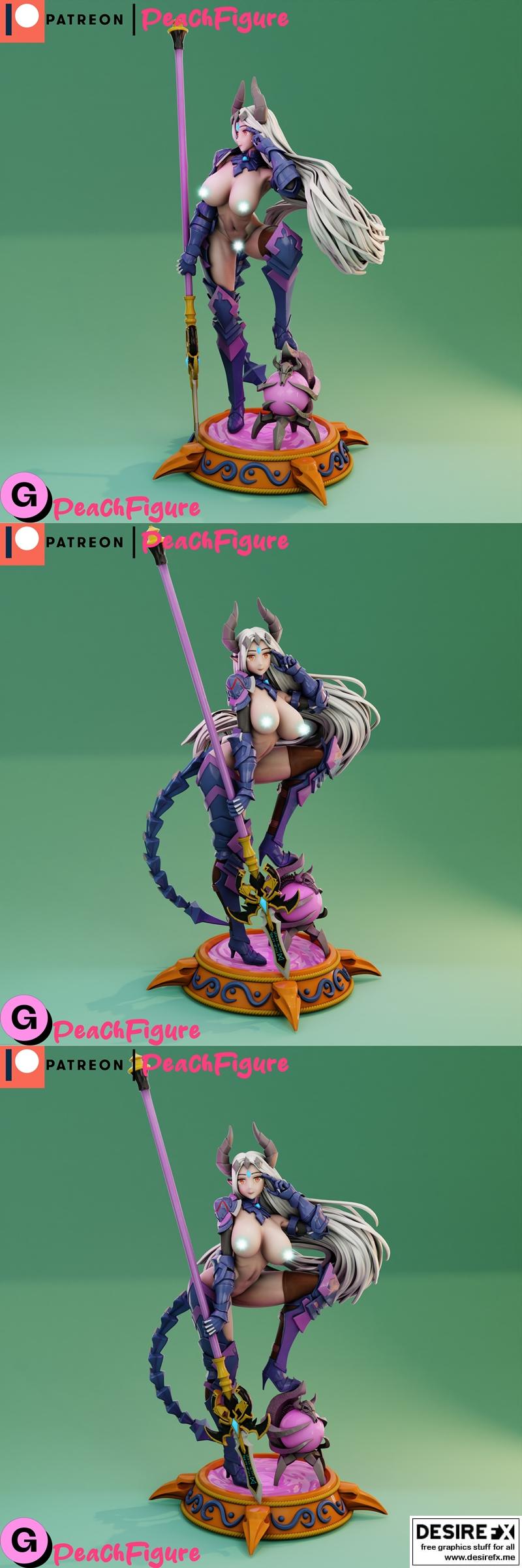 桃形少女·露娜·3D打印模型|Peach Figure – Luna – 3D Print Model STL