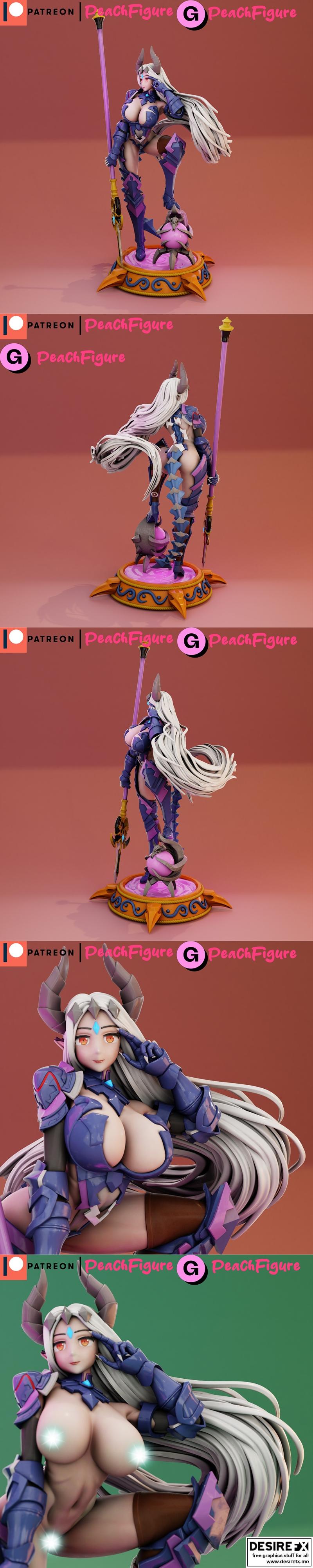 桃形少女·露娜·3D打印模型|Peach Figure – Luna – 3D Print Model STL