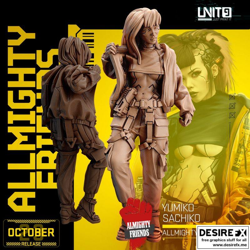 巨力好友 - 雅美子 02 - 3D打印模型|Allmighty Friends – Yumiko Sachiko 02 – 3D Print Model