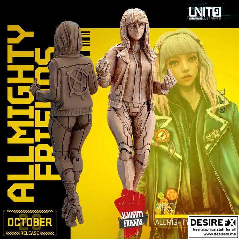 绝世之友 Miko 01 3D打印模型|Allmighty Friends – Miko 01 – 3D Print Model