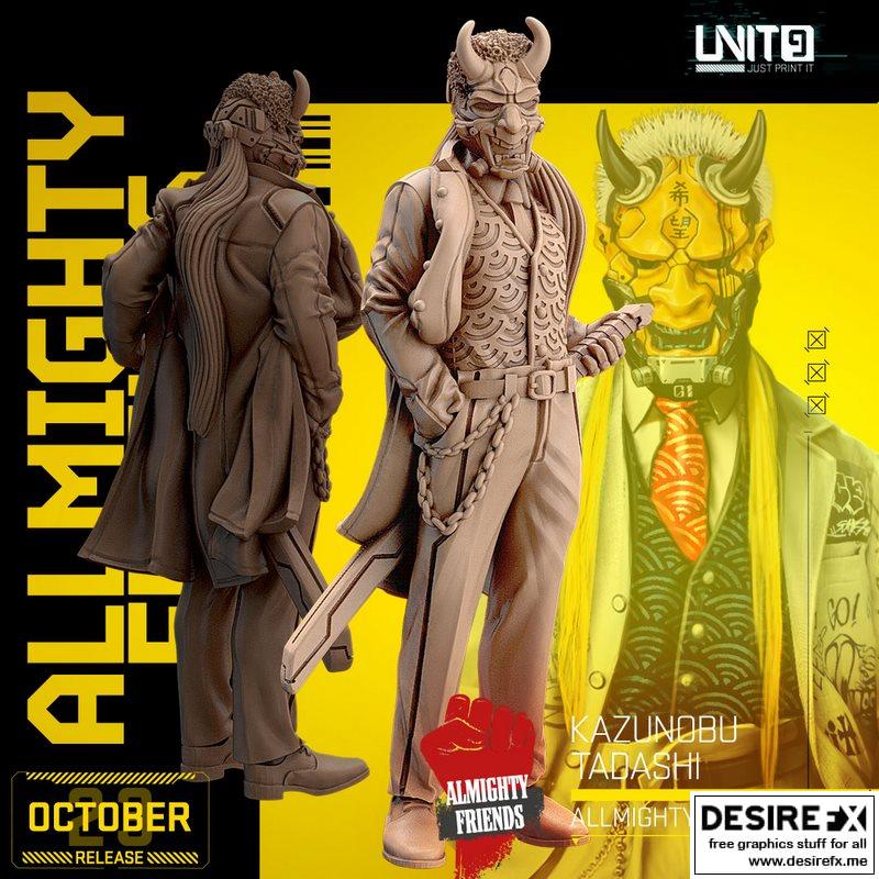 巨神伙伴——Tadashi Kazunobu 01 3D打印模型|Allmighty Friends – Kazunobu Tadashi 01 – 3D Print Model