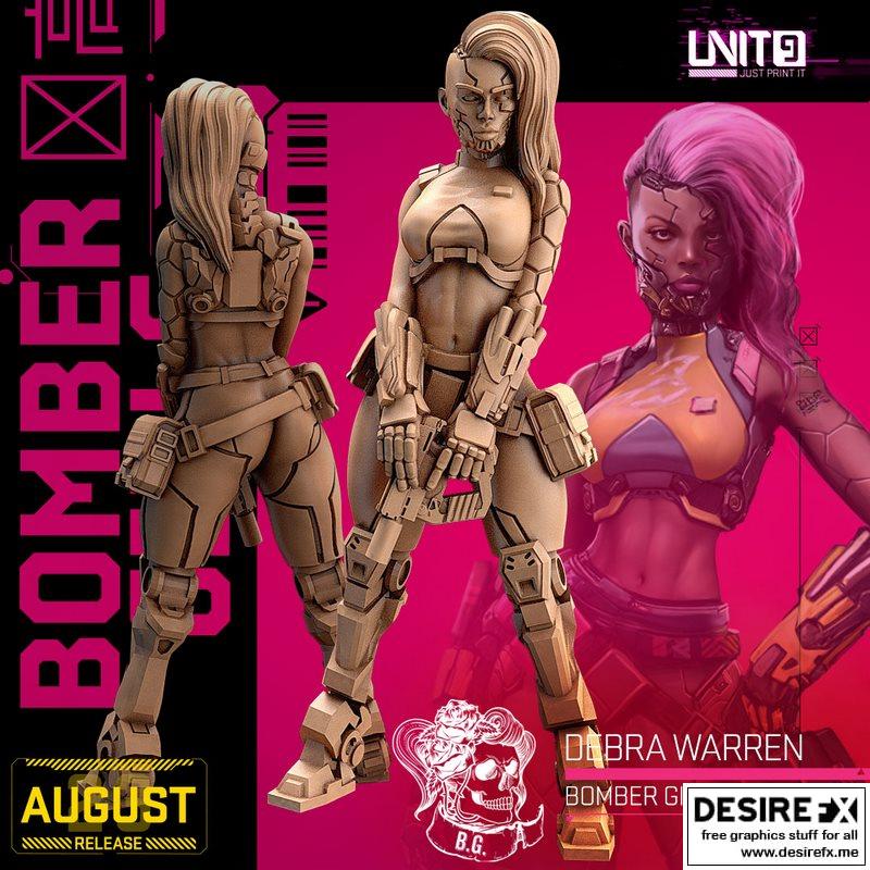 bomber girls gang 3D打印模型-德布拉·沃伦|Bomber Girls Gang – Debra Warren 02 – 3D Print Model