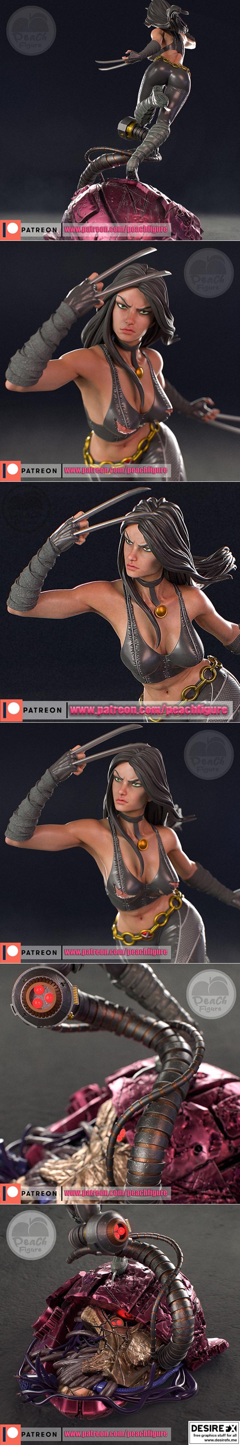 桃形少女 - X23 - 3D打印模型|Peach Figure – X23 – 3D Print Model STL