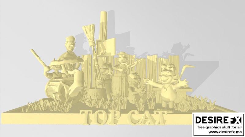 迪奥拉玛 3D打印模型|Top Cat Diorama – 3D Print Model
