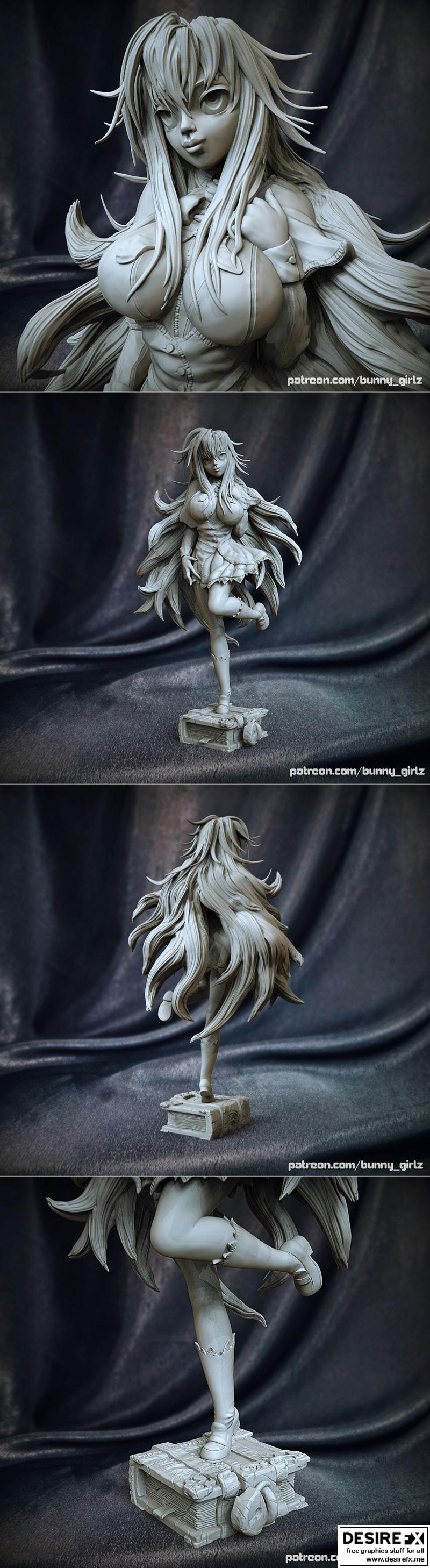 Yog3D 动漫少女 3D打印模型|Yog3D – Anime Girl – 3D Print Model OBJ