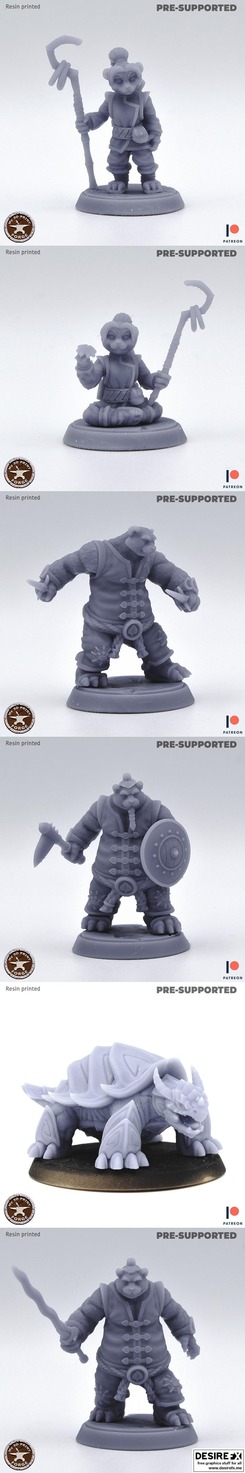 My3DPrintForge - 2023年3月熊猫主题3D打印模型包|My3DPrintForge – Pandas Bundle March 2023 – 3D Print Model STL